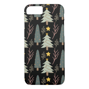 Winter Trees Pattern Bossen Fun Modern iPhone 8/7 Hoesje