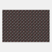 Winter Trees Red Black White Snow Inpakpapier Vel (Voorkant 3)