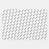 Winter Trees Red Black White Snow Name Inpakpapier Vel (Voorkant 3)