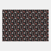 Winter Trees Red Black White Snow Name Inpakpapier Vel (Voorkant)
