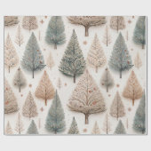 Winter Trees - Rustic Holiday Forest (1) Cadeaupapier (Vlak)