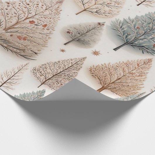 Winter Trees - Rustic Holiday Forest (1) Cadeaupapier (Hoek)