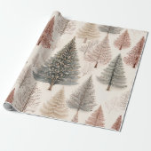 Winter Trees - Rustic Holiday Forest (2) Cadeaupapier (Uitgerold)