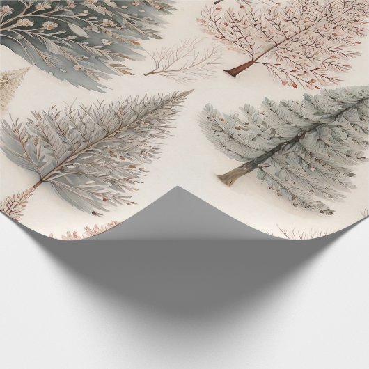 Winter Trees - Rustic Holiday Forest (2) Cadeaupapier (Hoek)