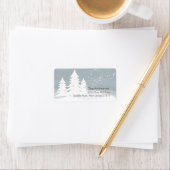 Winter Trees Sneeuwscène Retouradres Label (Insitu)