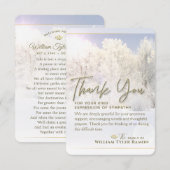 Winter Trees Sympathie Bedankt 3,5 x 5 Kaart (Voorkant / Achterkant)