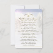 Winter Trees Sympathie Bedankt 3,5 x 5 Kaart (Achterkant)