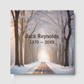 Winter Trees Tunnel Of Light Gastenboek (Voorkant)