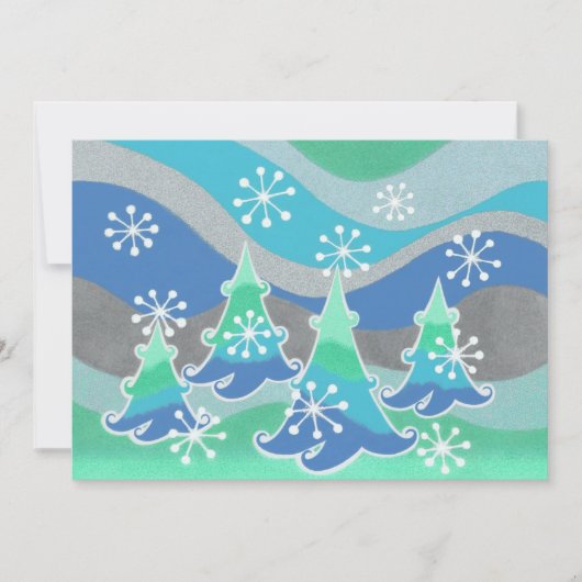 Winter Trees-uitnodiging Kaart (Voorkant)