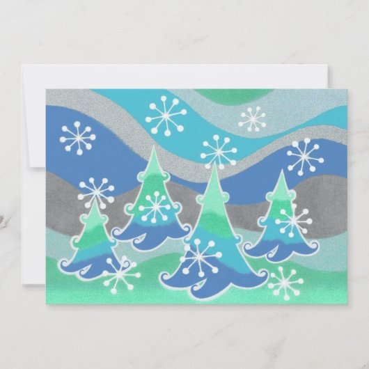 Winter Trees-uitnodiging Kaart (Voorkant)