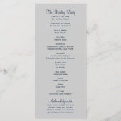 Winter Trees Wedding Programma Programmakaart (Achterkant)