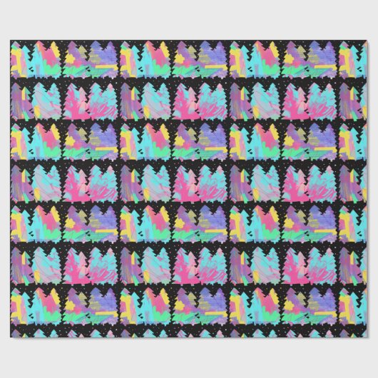 Winter Trees Wrapping Paper Cadeaupapier (Vlak)