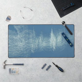Winter Treescape Snowy Abstract Art Desk Area Mat