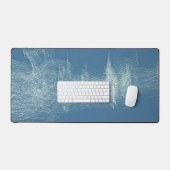 Winter Treescape Snowy Abstract Art Desk Area Mat (Keyboard & Muis)