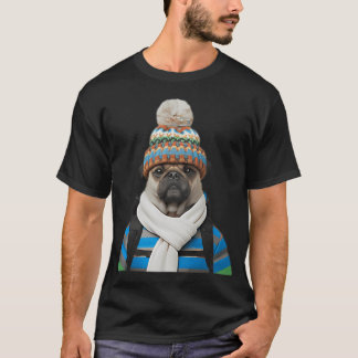 Winter Trek Mops T-shirt