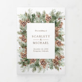 Winter Trifold bruiloft uitnodiging (Cover)