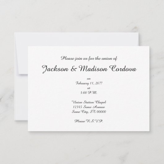 winter trouwdag kaart (Achterkant)