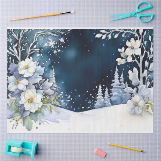 Winter Trouwpapier Tissuepapier (Craft)
