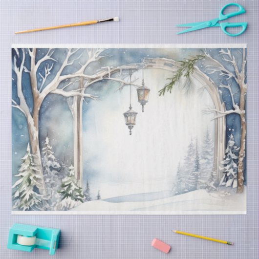 Winter Trouwpapier Tissuepapier (Craft)