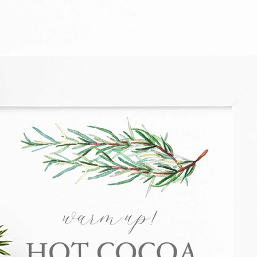 Winter Trouwteken Hot Chocolade Bar Teken Poster