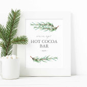 Winter Trouwteken Hot Chocolade Bar Teken Poster
