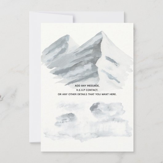 Winter-trouwuitnodiging Kaart (Achterkant)