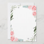 Winter Truck Baby shower Invitation Floral Kaart (Achterkant)