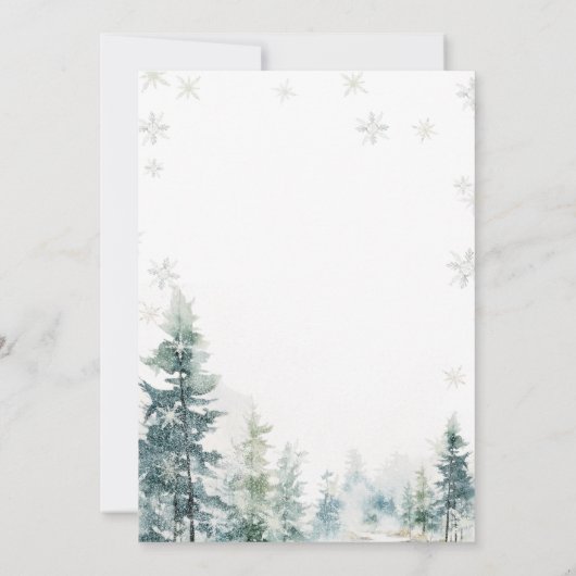 Winter Truck Onederland Bos 1e Verjaardag Kaart (Achterkant)