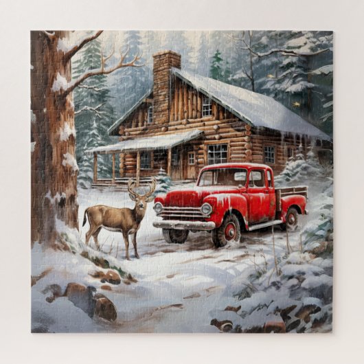 Winter  Truck Puzzel (Verticaal)
