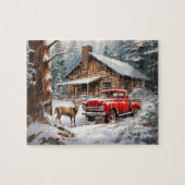 Winter  Truck Puzzel Legpuzzel (Horizontaal)
