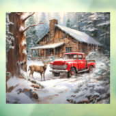 Winter  Truck Window Cling Raamsticker (Vel 3)