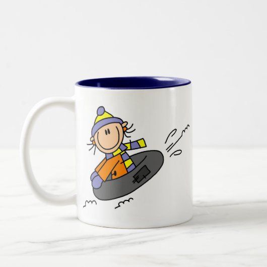 Winter Tubing Tweekleurige Koffiemok (Links)