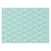 Winter Turquoise-Blue Snowflake kerstseizoen Tafelkleed (Voorkant (Horizontaal))
