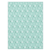 Winter Turquoise-Blue Snowflake kerstseizoen Tafelkleed (Voorkant)