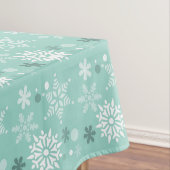 Winter Turquoise-Blue Snowflake kerstseizoen Tafelkleed (Voorbeeld)