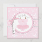 Winter Tutu en Snowflake Print Baby shower Kaart (Voorkant)