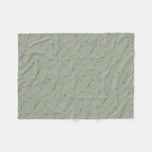 Winter Twigs Fleece Deken (Voorkant (Horizontaal))