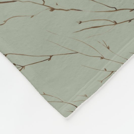 Winter Twigs Fleece Deken (Hoek)