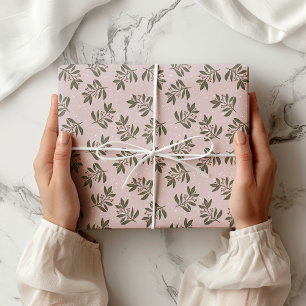 Winter twijgen en sneeuw cadeaupapier