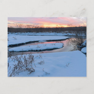 Winter Twilight in het Wildlife Refuge Briefkaart