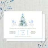 Winter twin boys Baby Shower Invitation Kaart