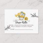 Winter Uil Kerst Baby shower Luier Raffle Informatiekaartje (Voorkant)