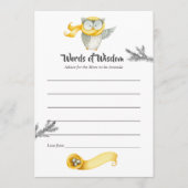 Winter Uil Kerst Baby shower Moeder Advies (Voorkant)