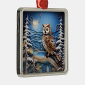 Winter Uil Kerst Ornament (Rechts)