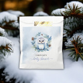 Winter Uil Waterverf Baby shower Bedankzakje