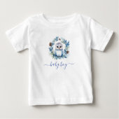 Winter Uil Waterverf Jongen Baby T-shirt (Voorkant)