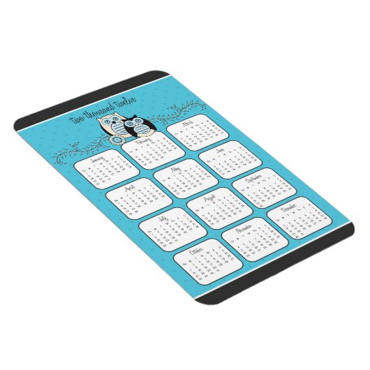 Winter Uilen 2012 Kalender Magneet (Rechterzijde)