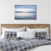Winter uitzicht Piel Island Morecambe Bay Cumbria Canvas Afdruk (Insitu (Slaapkamer))