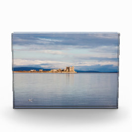Winter uitzicht Piel Island Morecambe Bay Cumbria Fotoblokken