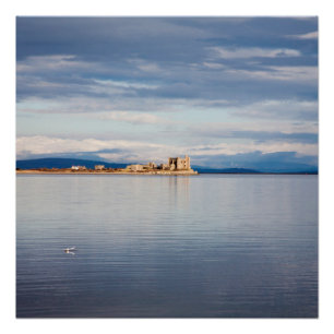 Winter uitzicht Piel Island Morecambe Bay Cumbria Perfect Poster